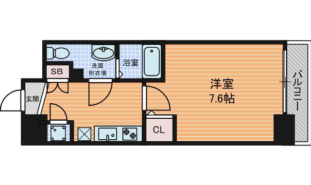 ラシュレエグゼ本町の物件間取画像