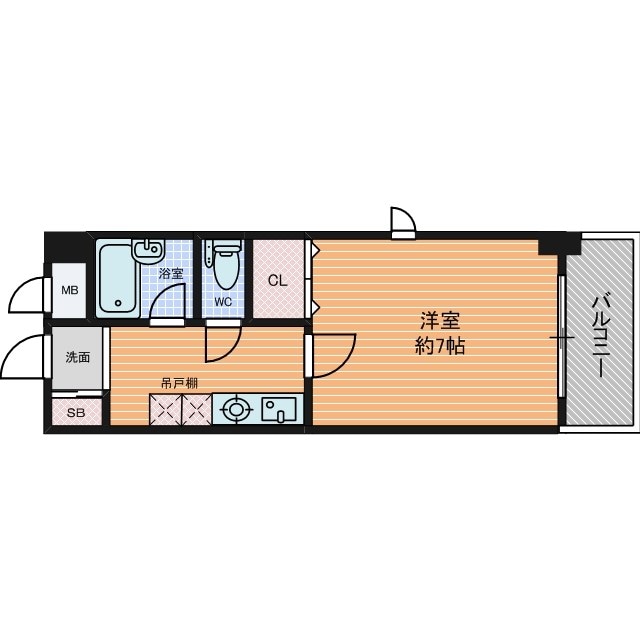 ロイヤル天満橋の物件間取画像