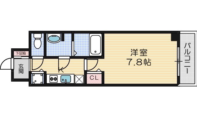 プレサンス梅田東ベータの物件間取画像