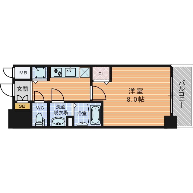 プレサンス谷町七丁目２の物件間取画像