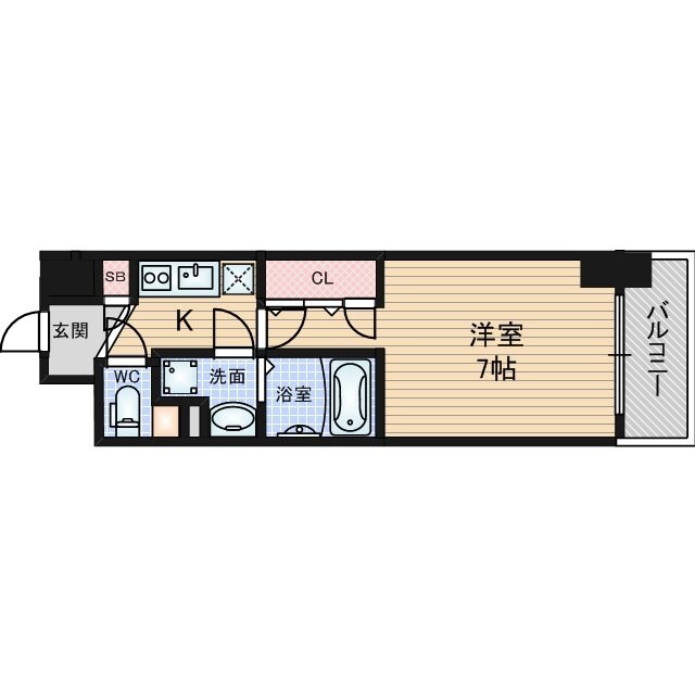 セレニテ心斎橋グランデの物件間取画像