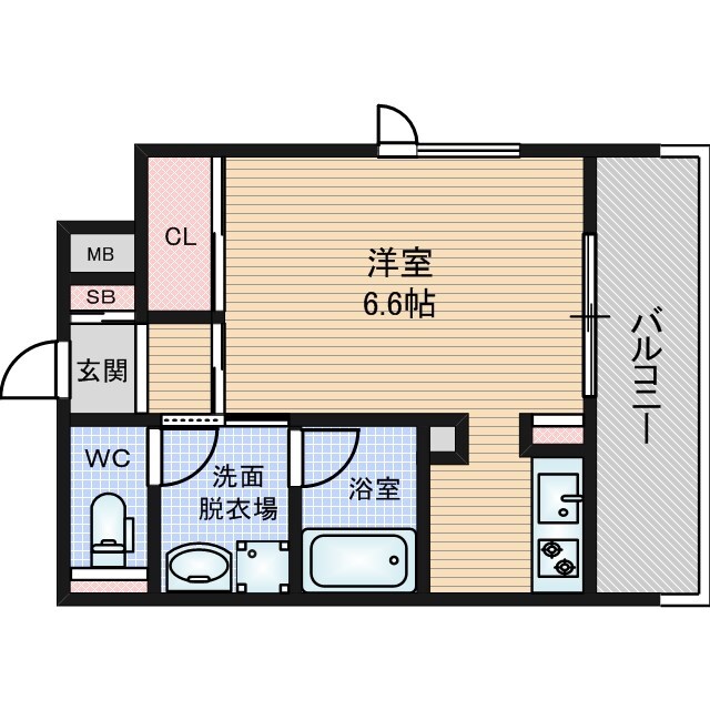 ジュネーゼ京町堀パークサイドの物件間取画像