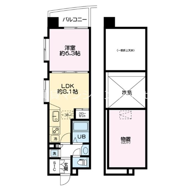 コンソラーレ同心の物件間取画像