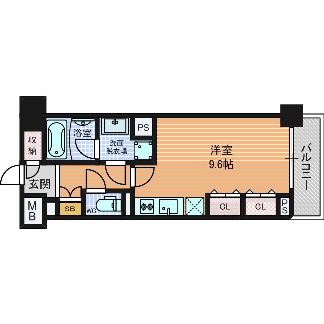 エスリード長堀タワーの物件間取画像