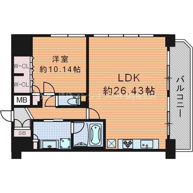 プレジオ鎗屋町の物件間取画像