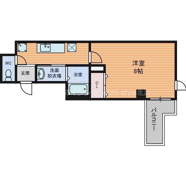 シュロスヒロカズ大手前の物件間取画像