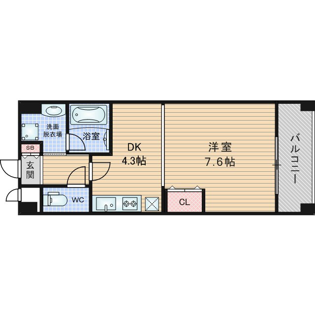 堂島プライマリーワンの物件間取画像