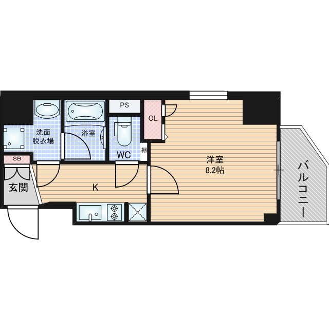 エスライズ東天満の物件間取画像