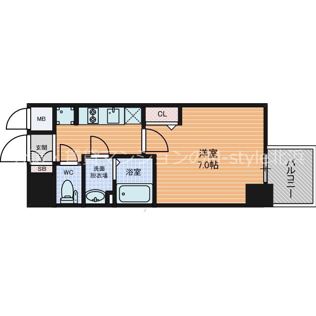 プレサンス心斎橋レヨンの物件間取画像