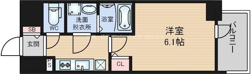 エスリードレジデンス大阪本町の物件間取画像