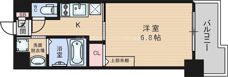 ミリアン四天王寺夕陽丘IIの物件間取画像