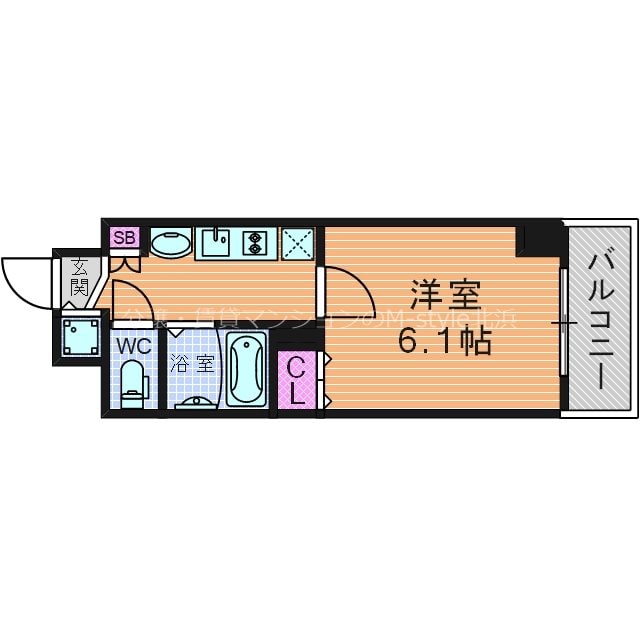 プレサンス梅田北パワーゲートの物件間取画像