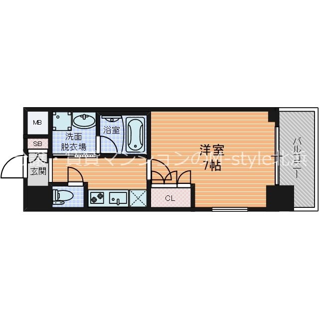 エイペックス南堀江の物件間取画像