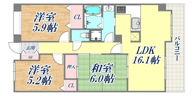 ルナガーデンの物件間取画像