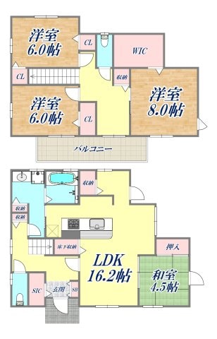 舞多聞西5丁目戸建の物件間取画像