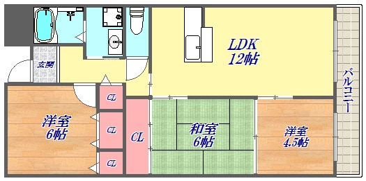 エスペラール神戸の物件間取画像