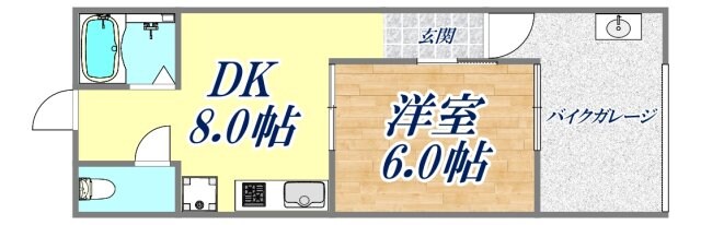 駒ヶ林町1丁目連棟住居の物件間取画像