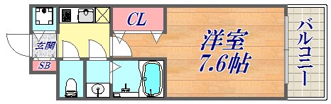 アドバンス三宮グルーブの物件間取画像