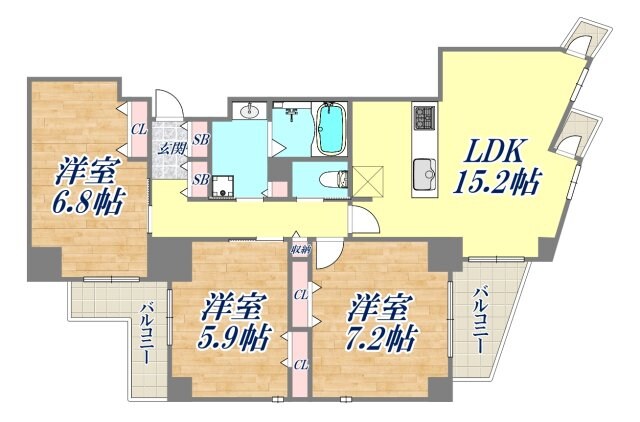 ノヴェル芦屋川の物件間取画像