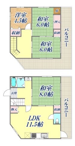 グランディア熊内橋の物件間取画像