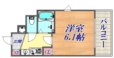 エステムコート神戸県庁前の物件間取画像