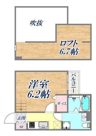 サンクス東須磨の物件間取画像