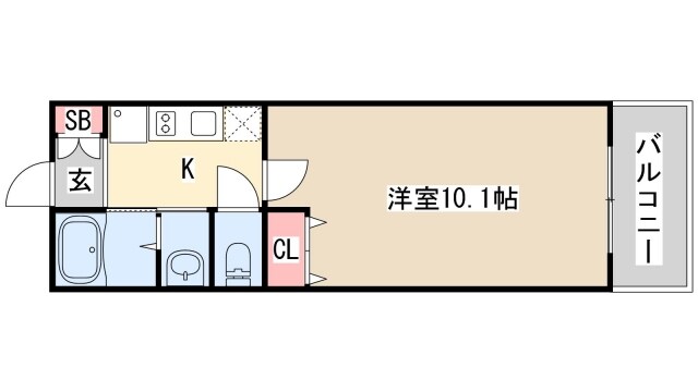 レジディア三宮東の物件間取画像