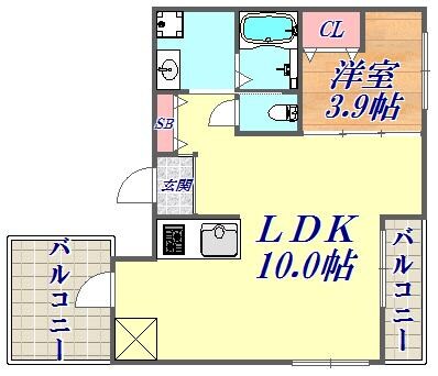 SDグランツ神戸西元町の物件間取画像