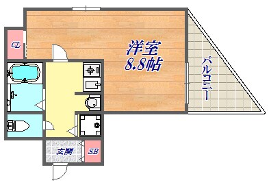 ロイヤルヒル神戸三ノ宮2の物件間取画像