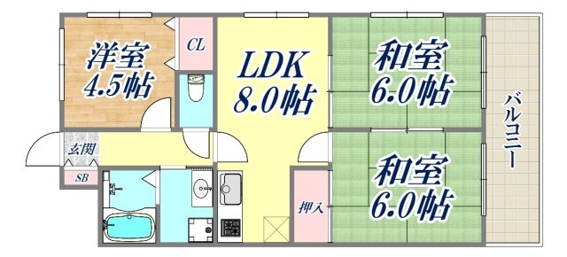 プラーフ夢野の物件間取画像