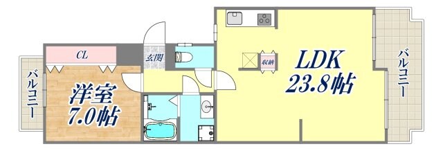 三井御影ハイツの物件間取画像