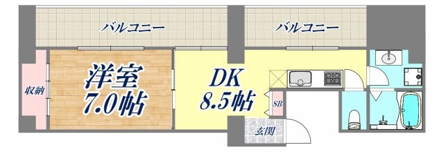 OPEN SESAME元町通の物件間取画像