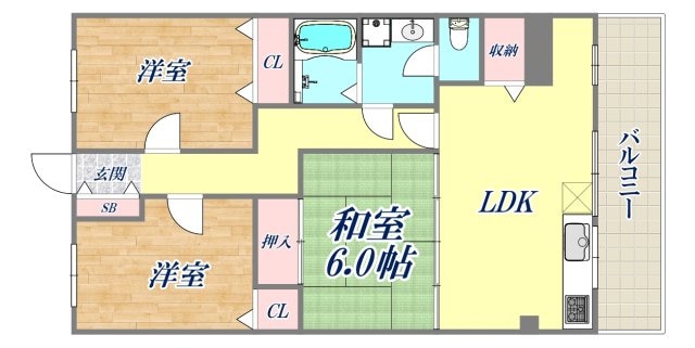 ゴールドウッズ箕谷第1ビルの物件間取画像