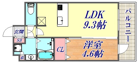 プレサンスTHE神戸の物件間取画像