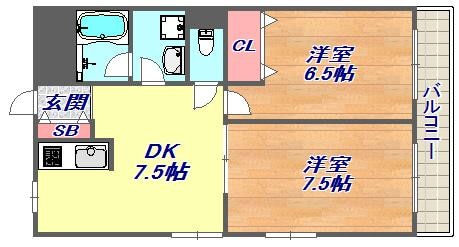 ケイズ本山の物件間取画像