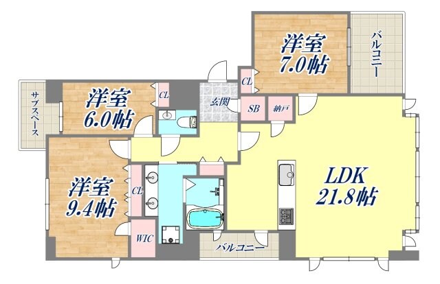 グランドメゾン山芦屋の物件間取画像