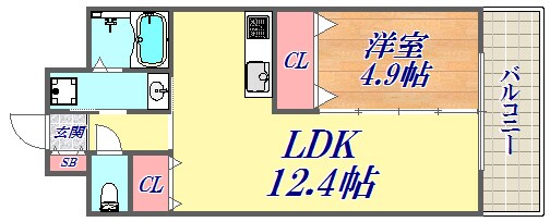 ルガールボニート新神戸の物件間取画像