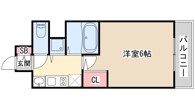 プレサンス三宮ルミネスの物件間取画像