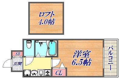 エステムコート神戸県庁前3フィエルテの物件間取画像