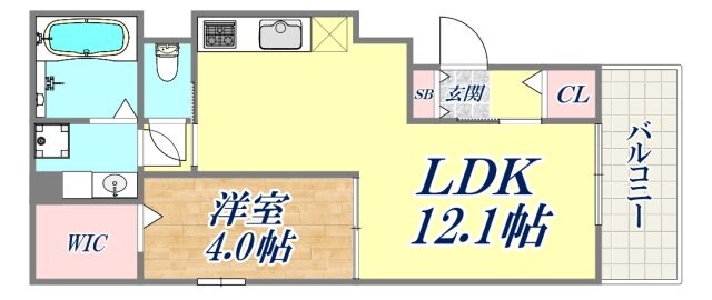 ディアコート住吉本町の物件間取画像