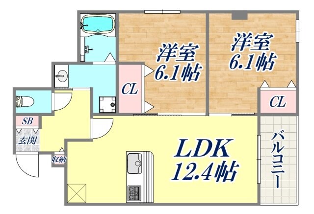 マノワール・ラ山本通の物件間取画像