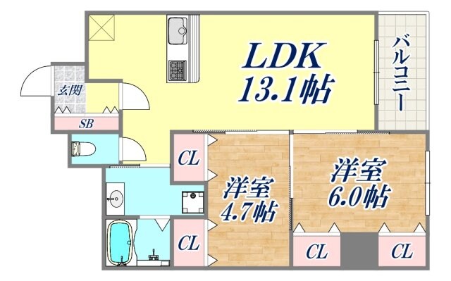 マノワール・ラ山本通の物件間取画像