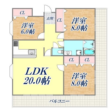 サンビルダー西岡本パレスの物件間取画像