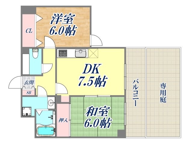 サンコート荒田の物件間取画像