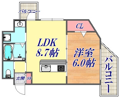 プリオーレ神戸大開通の物件間取画像