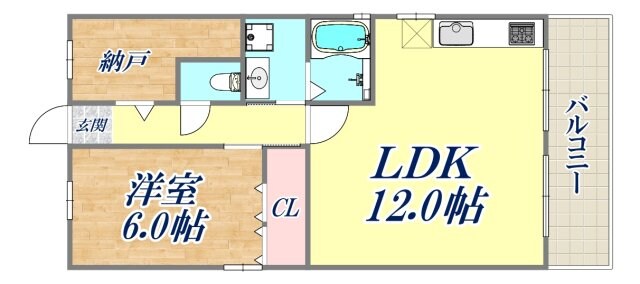 ユメノサニーハイツ107の物件間取画像