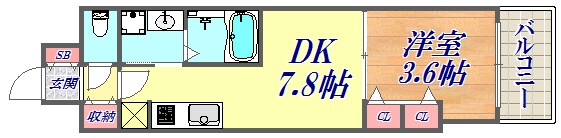 クロスレジデンス神戸元町の物件間取画像