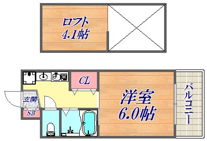 エステムコート三宮駅前ラ・ドゥーの物件間取画像