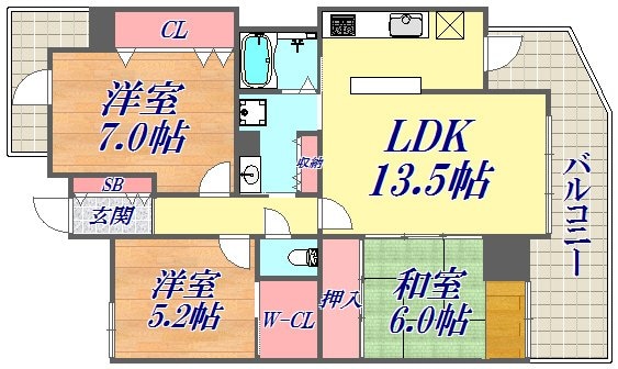 アーバネックス元町通の物件間取画像