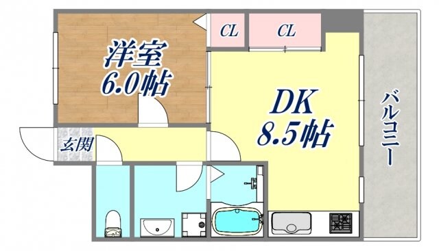 ユニバーサルビルの物件間取画像